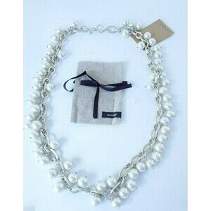 Lee Angel Neiman Marcus Women's Desiree PEARL Statement Necklace NIP 495